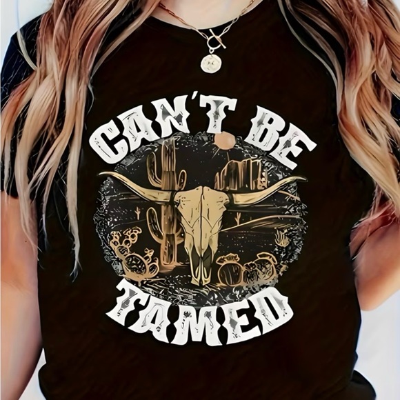 Tops - Can't Be Tamed Black T-Shirt
